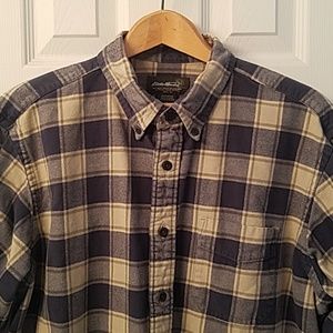 Eddie Bauer Flannel Button Down Shirt - Mens L